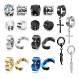 20pzs Piercing Falsos Aretes De Acero Inoxidable Para Hombre