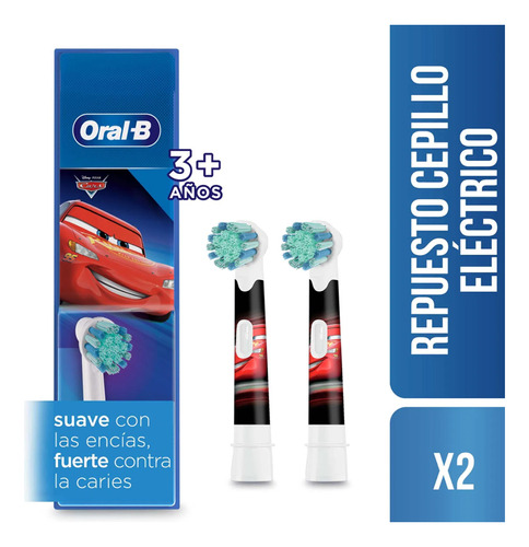 Repuestos Cepillo Dental Eléctrico Oral B Disney Cars 2 Uds