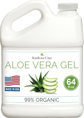 Kinrose Care Gel Orgánico De Aloe Vera A Granel, Medio Galón