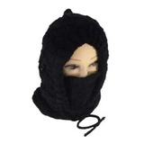 Gorro Térmico Lana Cuello Bufanda Y Tapabocas 