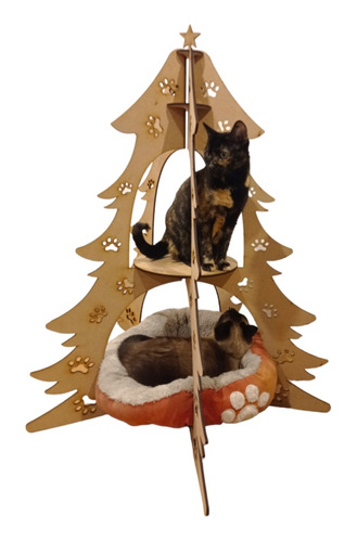 Arbol De Navidad Mdf Para Gatos Cama Mascotas 1 Mt
