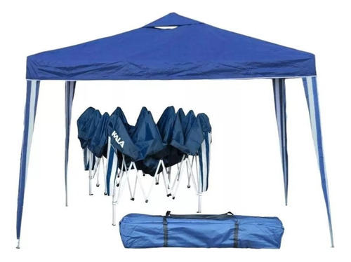 Tenda Gazebo Sanfonado Articulada 3x3 Aluminio,fps100 Azul