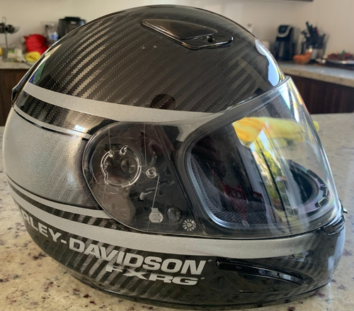 Casco Integral Harley Davidson Fibra De Carbono Fxrg