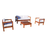 Juego De Sillones Rusticos De Madera Maciza 