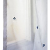 Cortinas Voile Blancas Estrellas Estampadas Para Dormitorio 