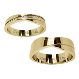 Argollas De Matrimonio Par ! Anillos De Boda Blanco 14k