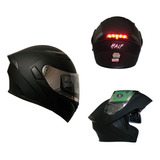 Casco Para Moto Rebatible Half Ying Yang  Negro Mate Talla Xl  (61 - 62 Cm)