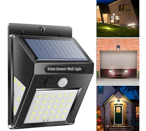 Lampara Solar 40 Leds Impermeable Pared 3en1 Altas Bajas Mnr