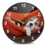 Animal Perro Beagle Cachorro Reloj De Pared Con Pilas S...