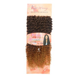 Cabelo Organico Cacheado Natural Mega Hair ( Fio A Fio ) Wb Cor Preto Com Californiana Acobreado T1b/30