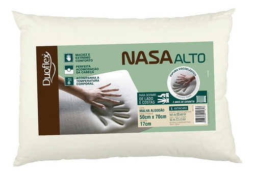 Travesseiro Nasa Alto Duoflex 17 Cm