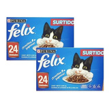 Alimento Húmedo Para Gato Purina Felix Mix 48 Pzas 85g C/u