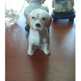 Antigua Figura Perro Beagle De Porcelana Bone China Taiwan 