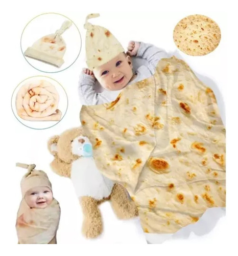 Manta De Tortilla Cobijas De Burrito Cobertor Para Bebe