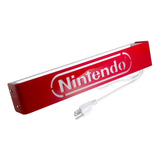 Nintendo Letrero Luminoso Led 45cm Lampara Pared Señal Gamer