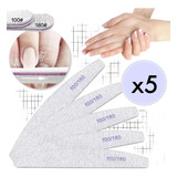 X5 Limas Para Uñas Profesional Esculpidas Manicuria