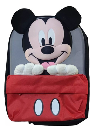 Mochila Mickey Mouse Disney Con Manitos 3d Color Rojo