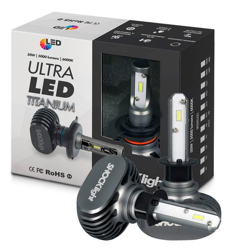 Lâmpada Farol Ultra Led Titanium Shocklight 10000 Lumens Par