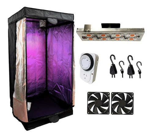 Kit Carpa Cultivo Indoor 80x80 Panel Eco 400w + Accesorios