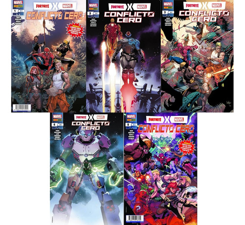 Cómic Marvel Fortnite Conflicto Cero 1 2 3 4 5 Todo Completo