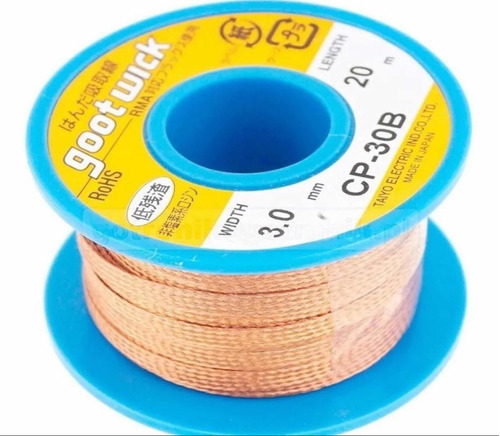 Malha Dessoldadora Goot Wick Fluxo Rma Cp-30b 3.0mm X 20m