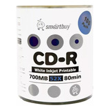 Disco Virgem Cd-r Smartbuy De 52x Por 100 Unidades