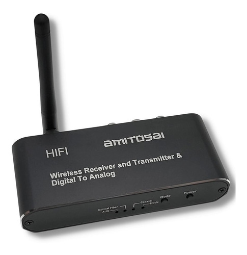 Transmisor Receptor Bluetooth 5.0 9 En 1 Dac Optico Toslini1