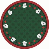 Toalha De Mesa Redonda Poker Nypes Em Tecido Oxford