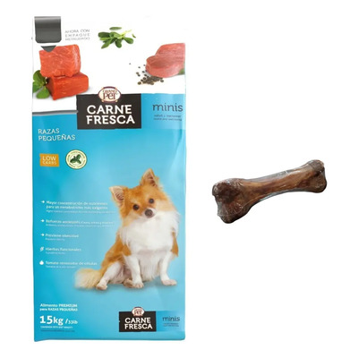 Alimento Croqueta Carne Fresca Mini Adulto Raza Pequeña 15kg | Meses sin interés