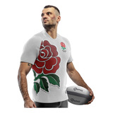 Camiseta Rugby Kapho Inglaterra Blanca Six Nations Adulto
