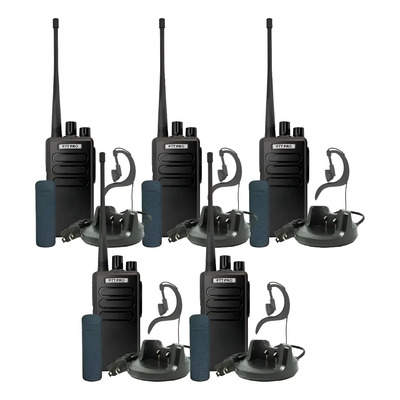 5 Radios Uhf Pro1000 16 Canales Kenwood Motorola Negro 400-470mhz | Meses sin interés