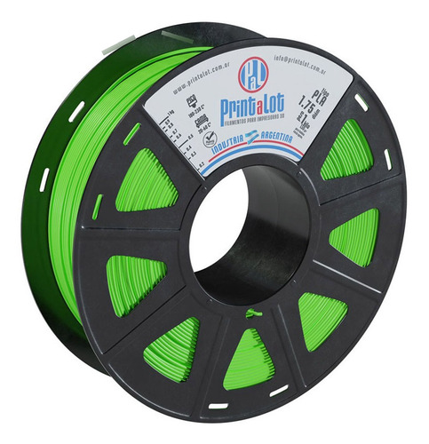 Filamento 3d Pla Printalot De 1,75mm Y 1kg Verde Ninja