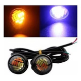 2 Led Ojo De Aguila Luz 23mm 12v Blanco Y Ambar Avant Motos