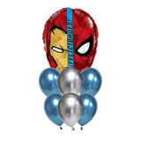 Set De Globos Decoración 7 Uds Superhéroe Marvel