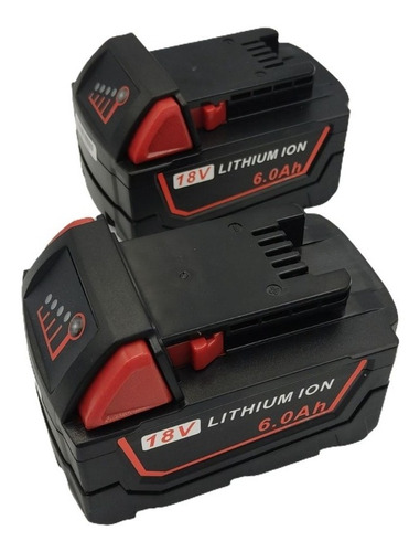 2 Baterías Para Milwaukee, Pila M18 Xc 6.0 Amp 18v Milwakee