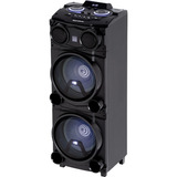 Torre Som Gradiente 1800w Black Bass Bluetooth 2x Woofers 