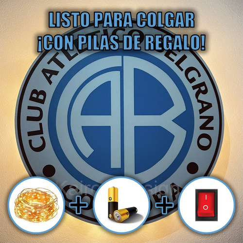 Escudo Led De Quilmes Cuadro Decorativo + Pilas De Regalo