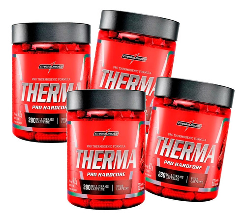 Combo 4x Therma Pro Hardcore 60 Cápsulas Kit Integral Medica