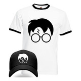 Camiseta Harry Potter Combo + Gorra Ml  Ms
