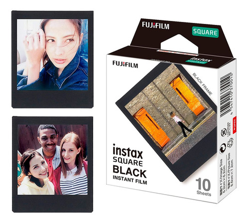 Filme Instantâneo Fujifilm Instax Square Black - 10 Fotos
