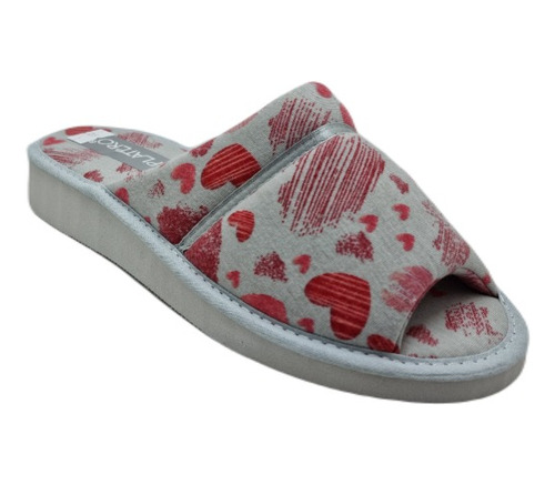 Chinela Pantufla Jersey Punta Abierta Taco 3 Cm 982  Platero