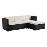 Mueble De Exterior Milano Negro Y Blanco Hueso