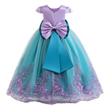Vestido De Fiesta Con Diseño De Princesa Sirena Para Niñas
