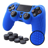 Ps4 Funda Texturizada Silicona Playstation 4 Color Azul