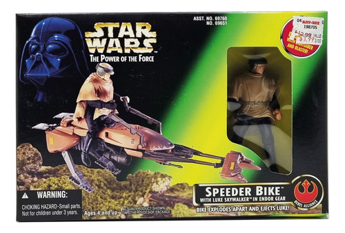 Kenner - Star Wars - Potf - Green Card - Speeder Bike Luke 