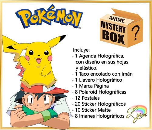 Pokemon Caja Misteriosa Mystery Box Anime Pikachu Manga