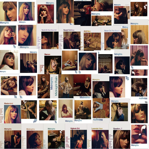Taylor Swift Midnights Polaroids 50 Calcomanias Stickers Pvc
