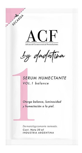 Refill Serum Humectante Vol 1 Acf By Dadatina