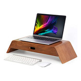 Soporte Monitor De Madera Con Cajón, Compatible Con Pc, Port