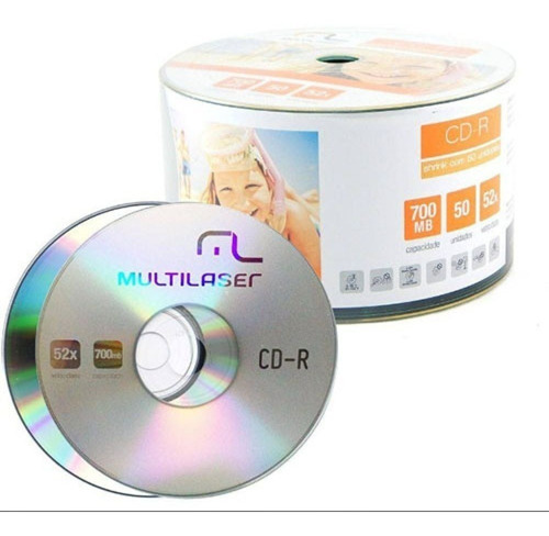 Midia Cd-r - 52x - 80 Min. Shrink (50 Unid) Multilaser Cd051